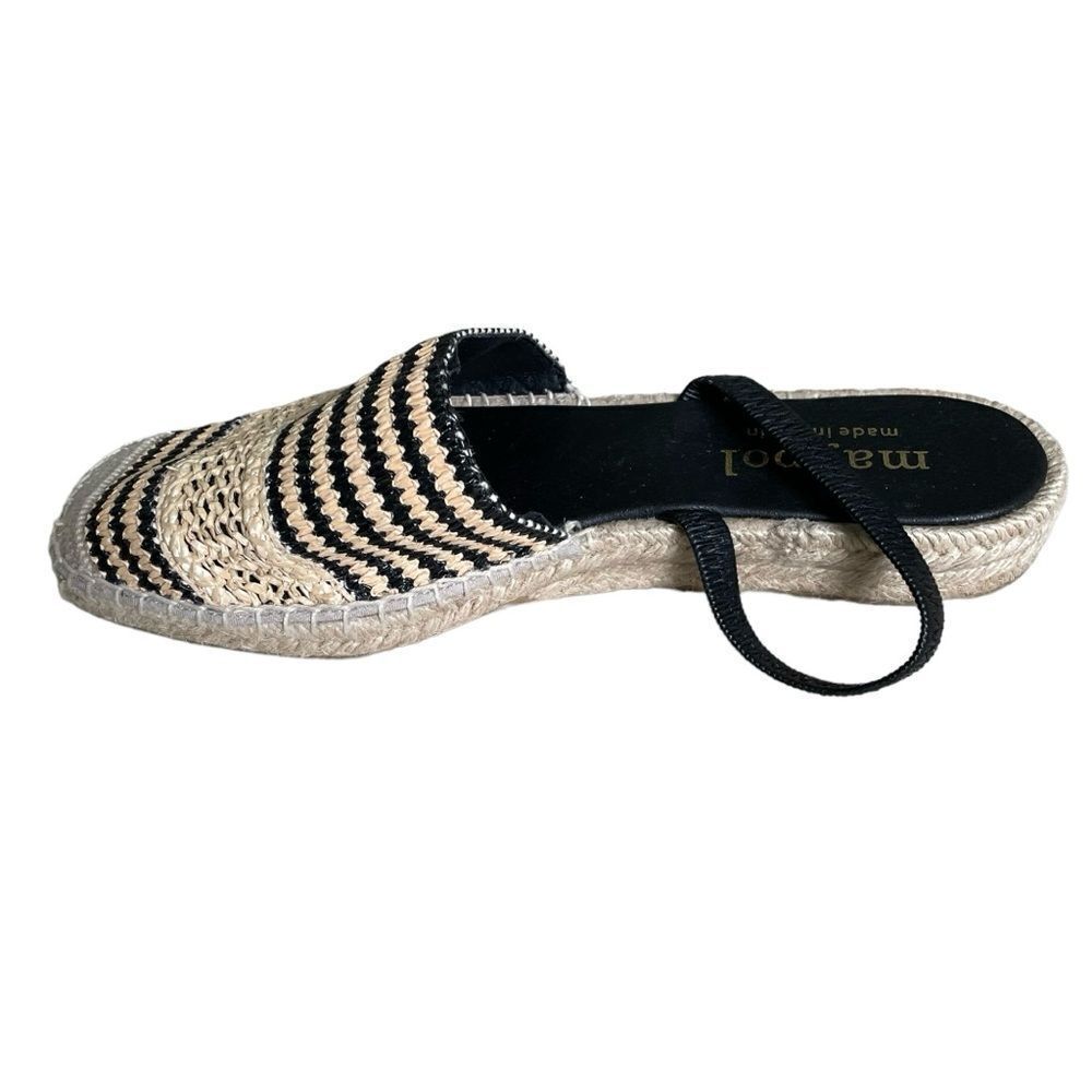 MAYPOL Woven Sling Back Espadrilles Sandals
Black Tan 40 - Picture 10 of 14